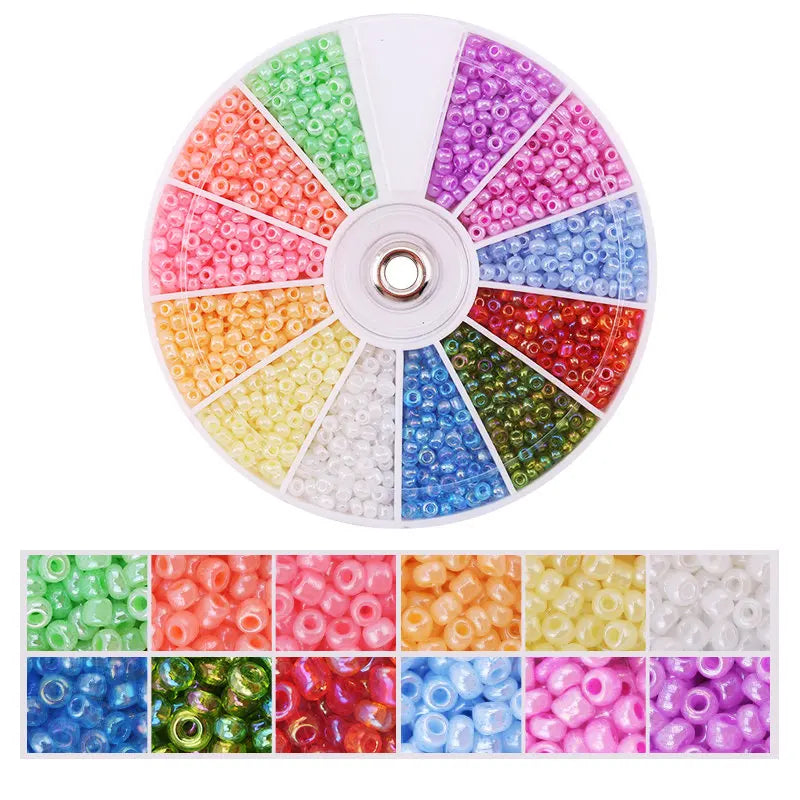 2000pcs/Lot 12Grids Glass Seed, Beads Set Charms for Bracelet' Necklace' & Earrings' Handmade Crafts