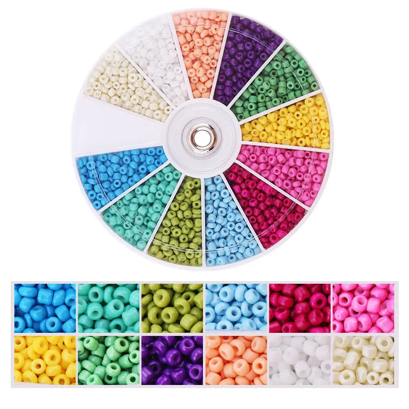 2000pcs/Lot 12Grids Glass Seed, Beads Set Charms for Bracelet' Necklace' & Earrings' Handmade Crafts