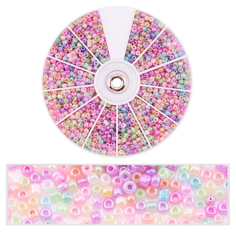 2000pcs/Lot 12Grids Glass Seed, Beads Set Charms for Bracelet' Necklace' & Earrings' Handmade Crafts