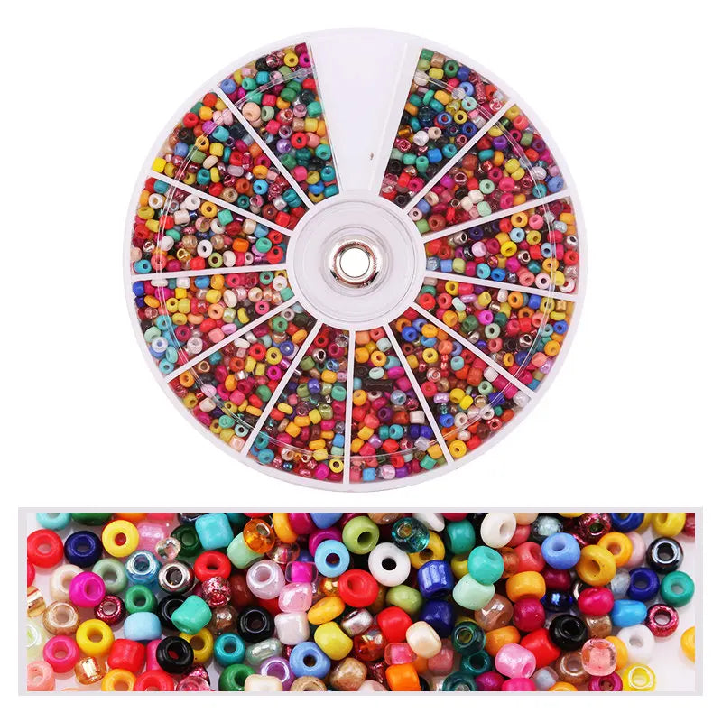 2000pcs/Lot 12Grids Glass Seed, Beads Set Charms for Bracelet' Necklace' & Earrings' Handmade Crafts