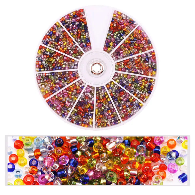 2000pcs/Lot 12Grids Glass Seed, Beads Set Charms for Bracelet' Necklace' & Earrings' Handmade Crafts