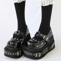 Sneakers Wedge High Heels Shoes Hot Star Graffiti Shoes on Platform Gothic