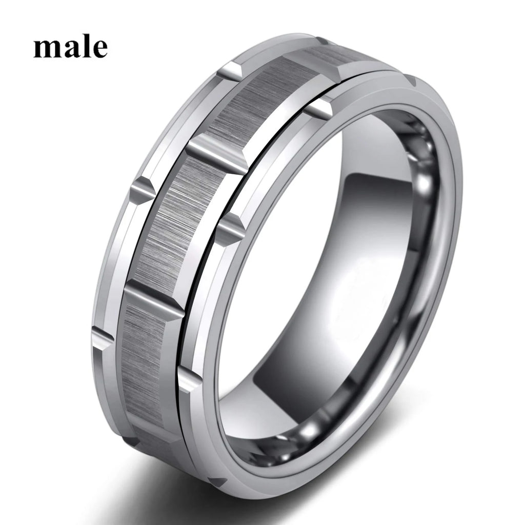Couple Rings Romantic Purple Rhinestones CZ Rings Set, Trendy Steel Celtic Dragon Rings