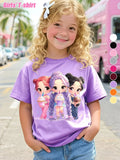 Summer Kpop Popular Children's Design Style, Round Neck, Short Sleeve, Choose your Color