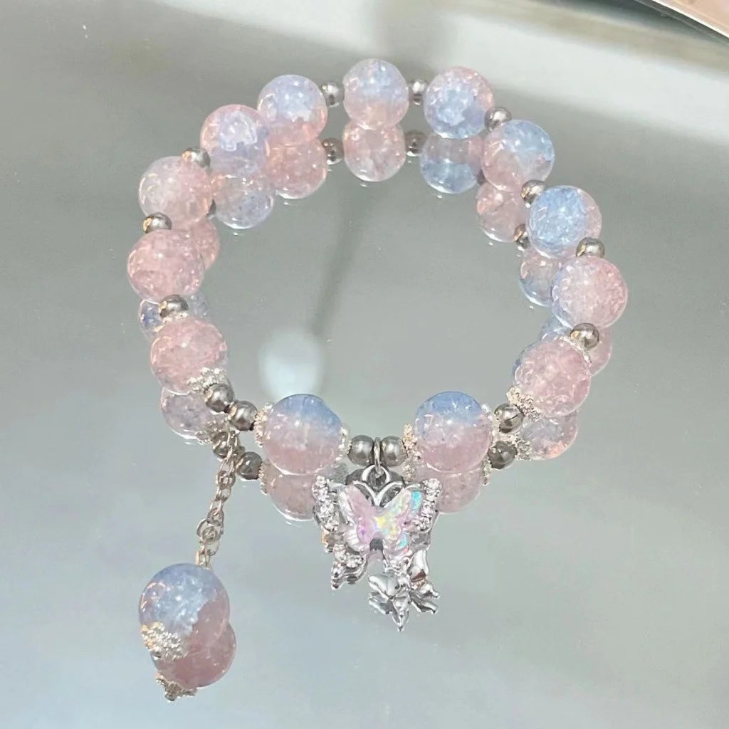 New Simple Crystal Bead Bracelet for Women and Girls