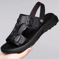 Men's Summer New Soft Bottom Waterproof Anti-slip Driving Beach Shoes Two-use Casual Sandals Outerwear Slip-On Slippers