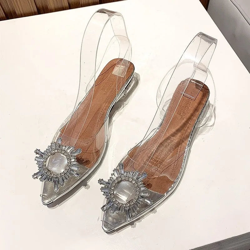 Summer Women's Heeled Sandals Fashion Dress Breathable Soft Comfortable