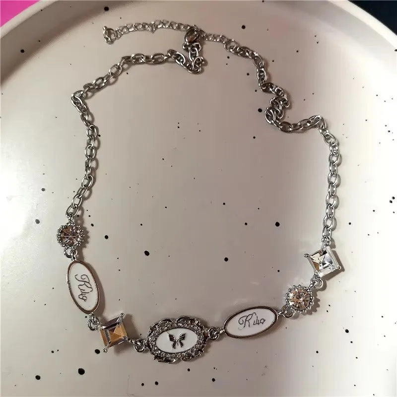 Y2K Cat Claw Star Heart Pendant, Plush Leopard Bone Choker,