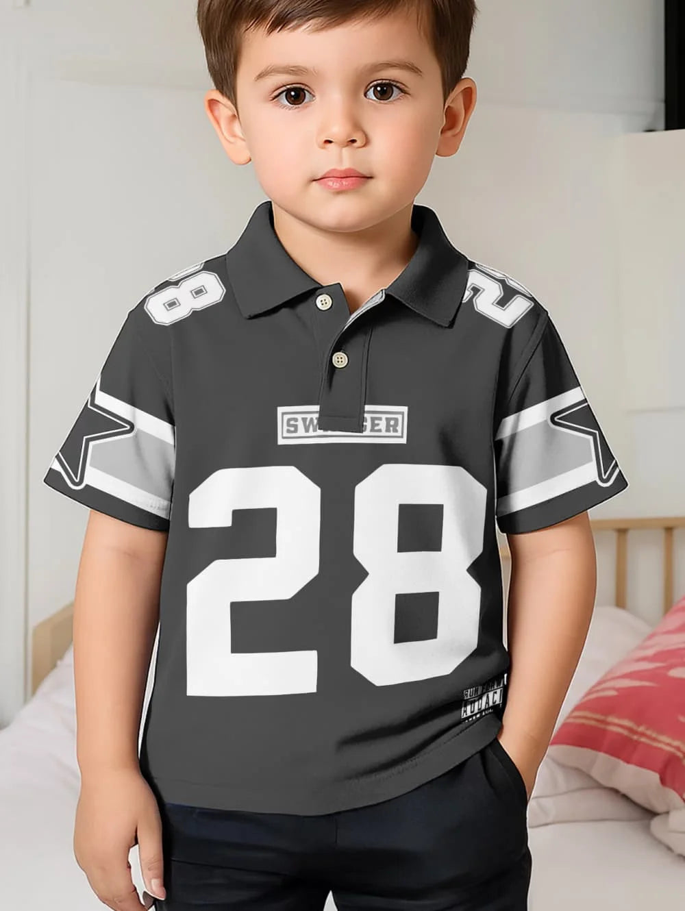 Polo Shirts for Kids, for Boys and Girls, with Gradient Striped 3D Print Fashion, also in Different Styles