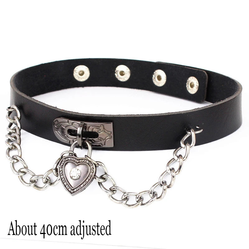 Woman Black Punk Choker Collar Necklace, Spike Chocker Gothic Cosplay Accessories