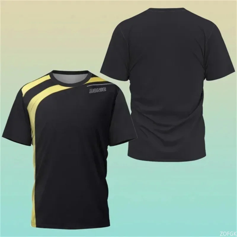 New Hot 3D Printing Boutique Table Tennis Shirt, Sweat Absorption Comfortable Top