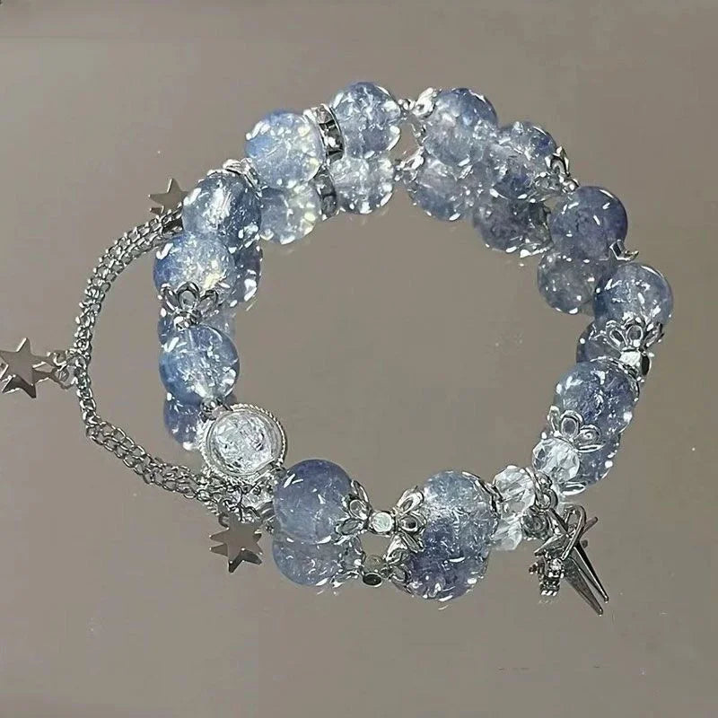 New Simple Crystal Bead Bracelet for Women and Girls