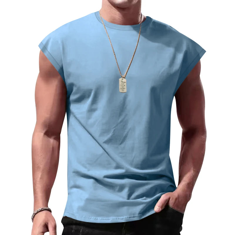 Independent Station 24 Cross-Border Men's New Sleeveless T-Shirt, Youth Casual