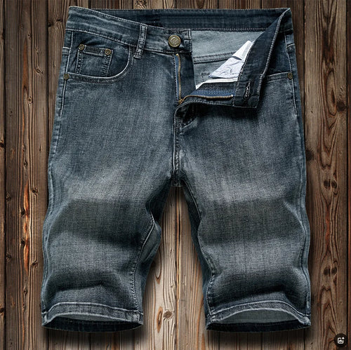 2026 Men's Denim Shorts, Stretch Dark Blue Fashion Design