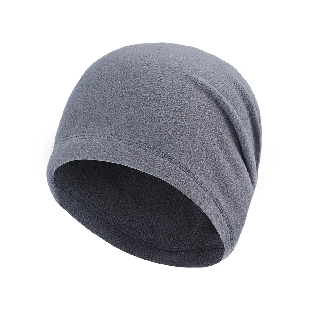 Unisex Winter Fleece Skull Cap Helmet Liner Ski Thermal Beanie Thick Windproof Watch Cap