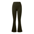 Fashion flared women's V back waist sports pants high waist buttocks, solid colors
