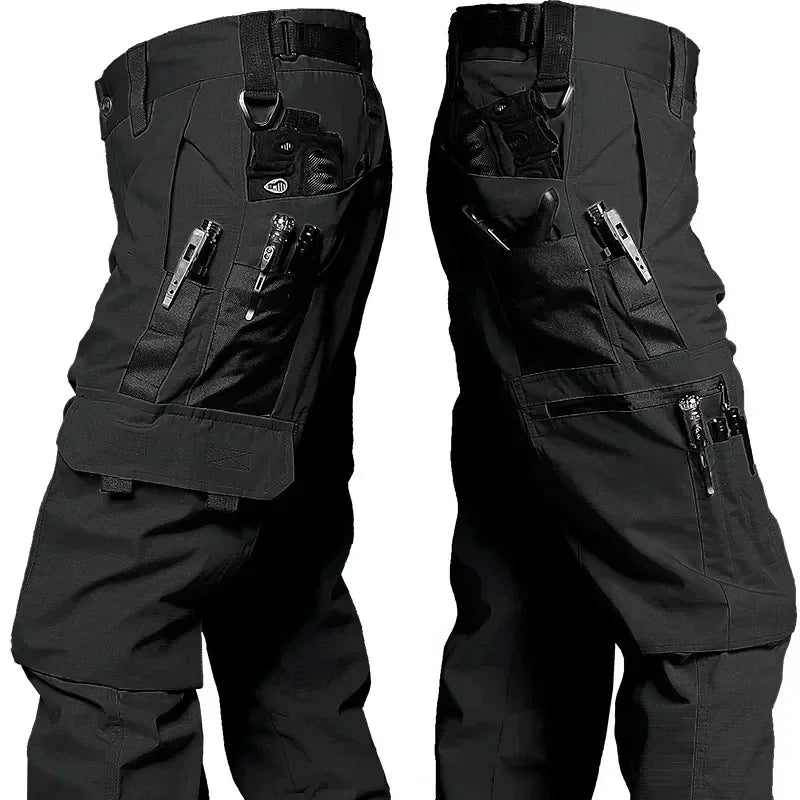 New Men's Tactical Work Cargo Trousers Multi-Pocket and Waterproof