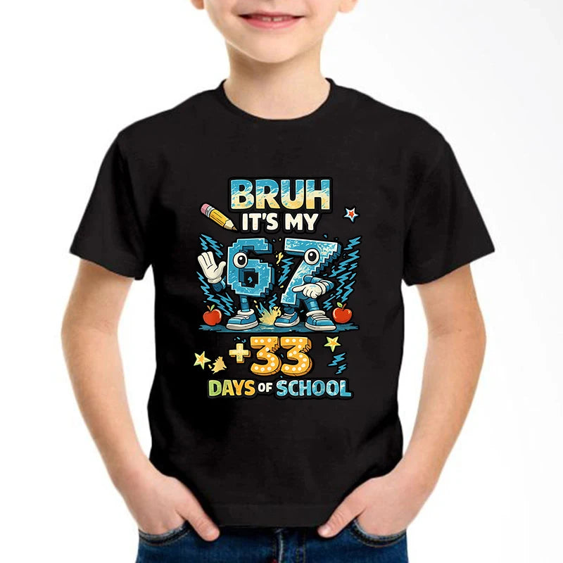New Funny Six Seven Italian Brainrot Graphic Print T-Shirt Boy/Girl