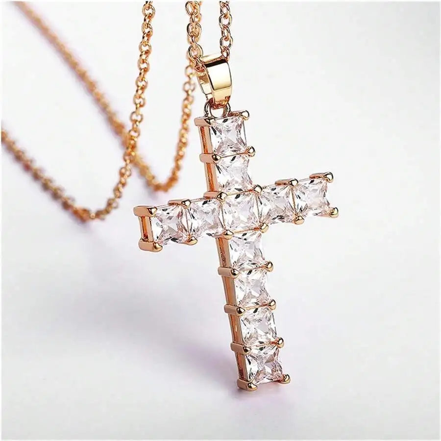 New Fashion Necklace Pendants, Multi Color Crystal Cross Pendant