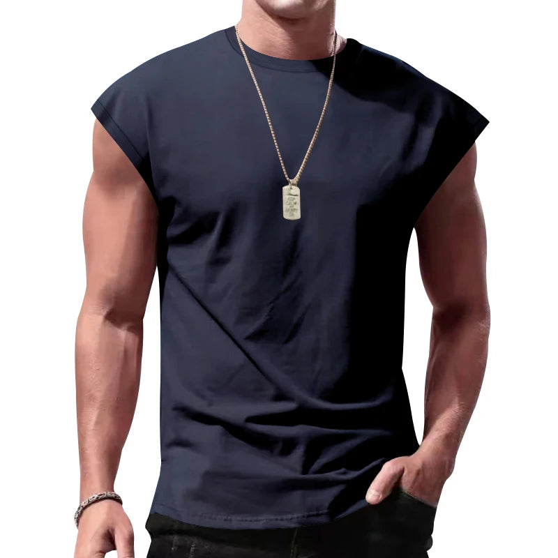 Independent Station 24 Cross-Border Men's New Sleeveless T-Shirt, Youth Casual