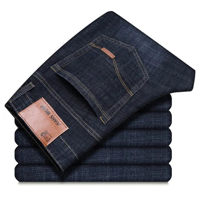 Men's Fashion Straight Jeans 2025, New Stretch Slim Fit Pants Comfortable and Soft