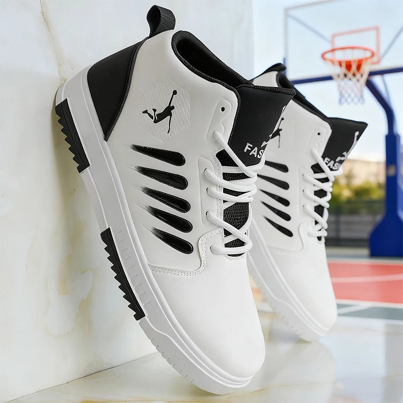 Men's Large Size Fashionable Mid-Top Versatile High-Quality Shoes
