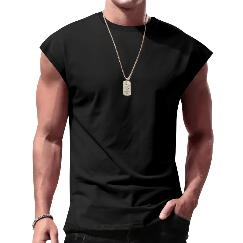 Independent Station 24 Cross-Border Men's New Sleeveless T-Shirt, Youth Casual
