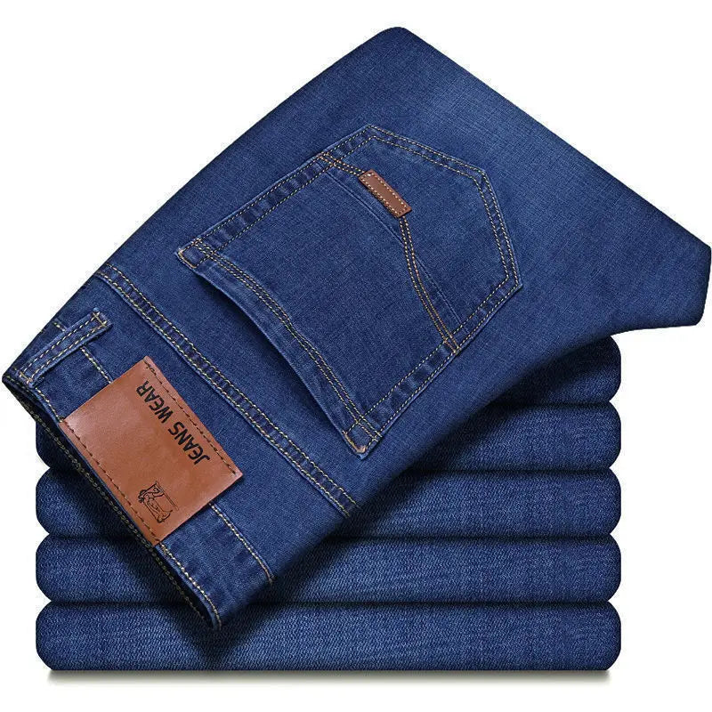 Men's Fashion Straight Jeans 2025, New Stretch Slim Fit Pants Comfortable and Soft
