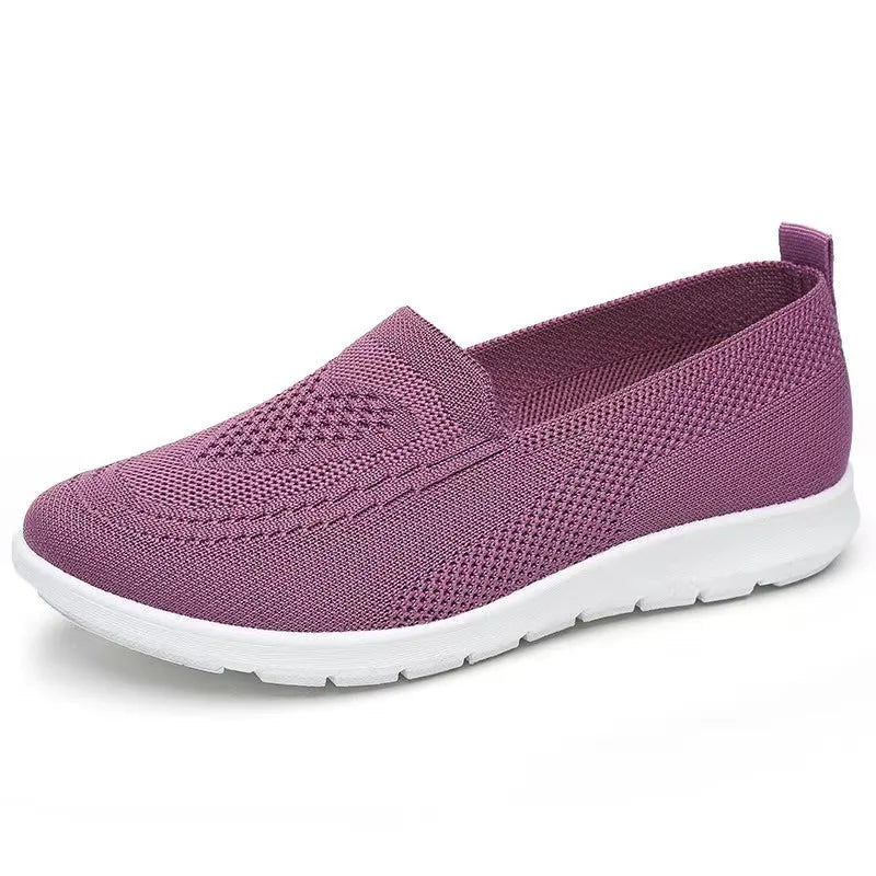 Comfortable casual women's shoes breathable fabric solid colors low-cut