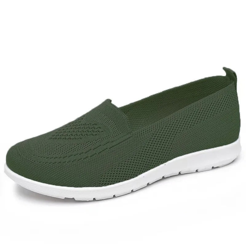 Comfortable casual women's shoes breathable fabric solid colors low-cut