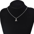 Silver Color A-Z Alphabet Letter Pendants Necklaces