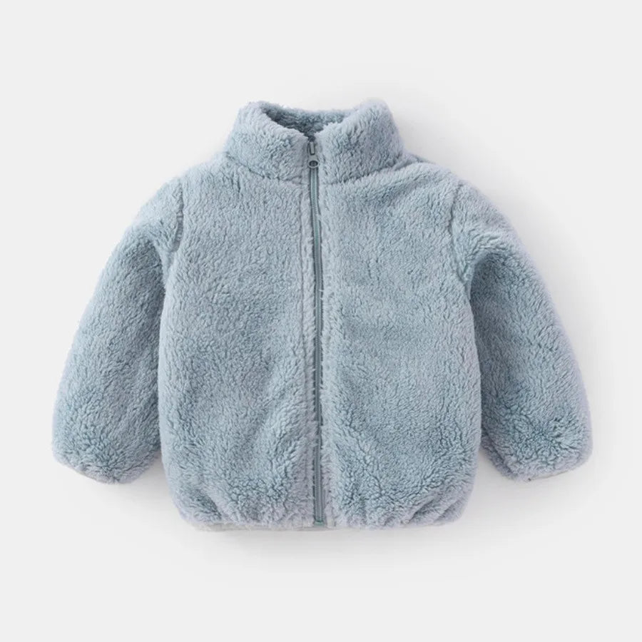 Children's Casual Fashion Warm Plush Coat, Toddle Outerwear