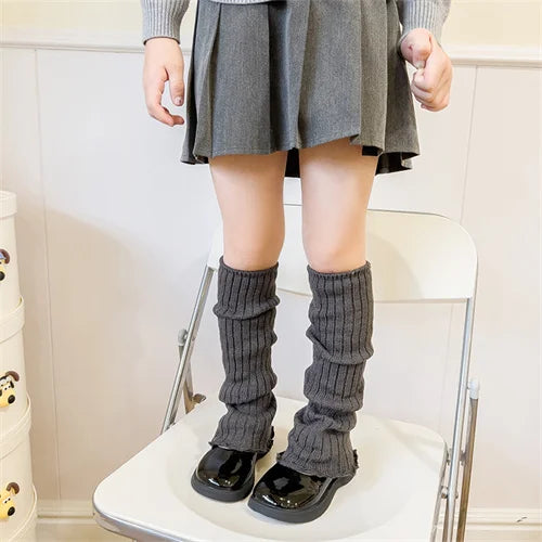 Fashion Girl's Leg Warmers, Knitted Warm Soft Socks, Elegant and Fashionable, 3-12Yrs