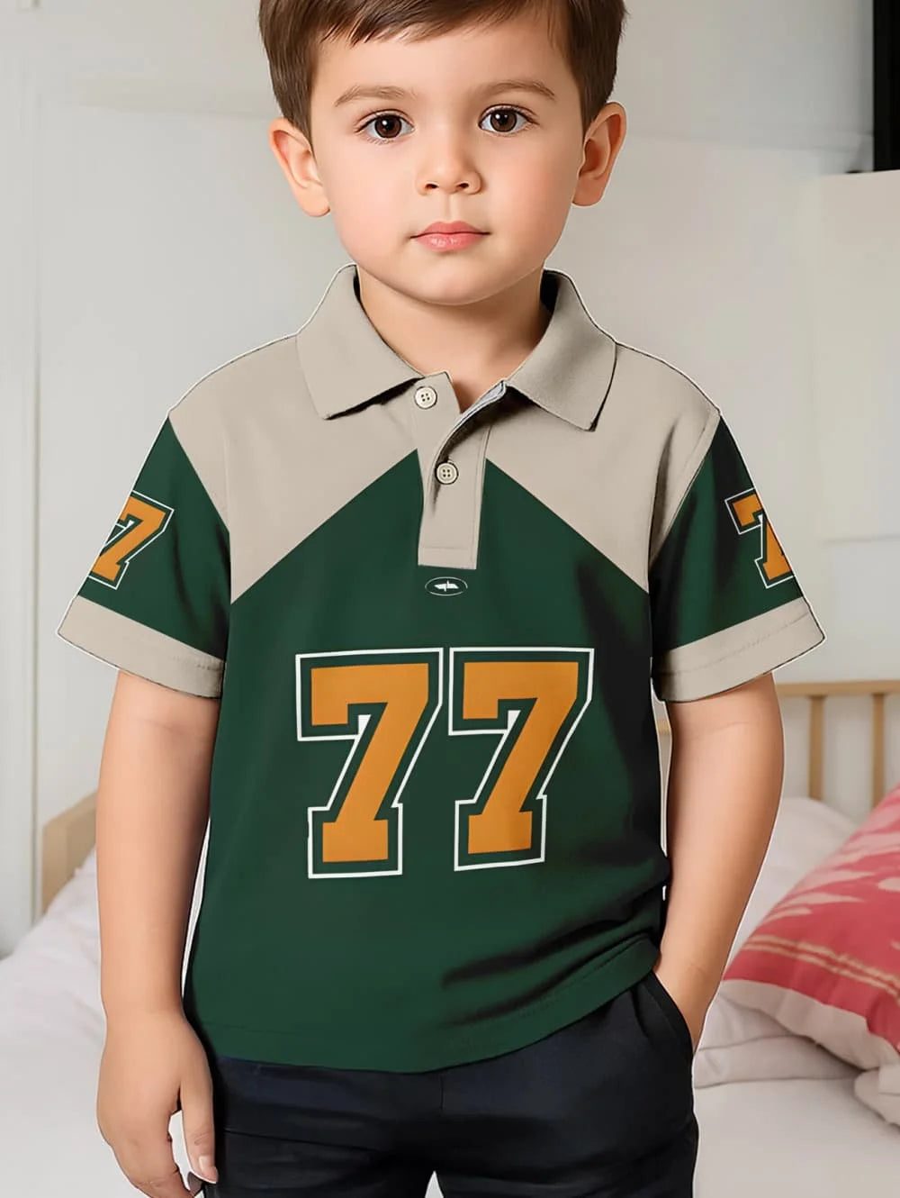 Polo Shirts for Kids, for Boys and Girls, with Gradient Striped 3D Print Fashion, also in Different Styles