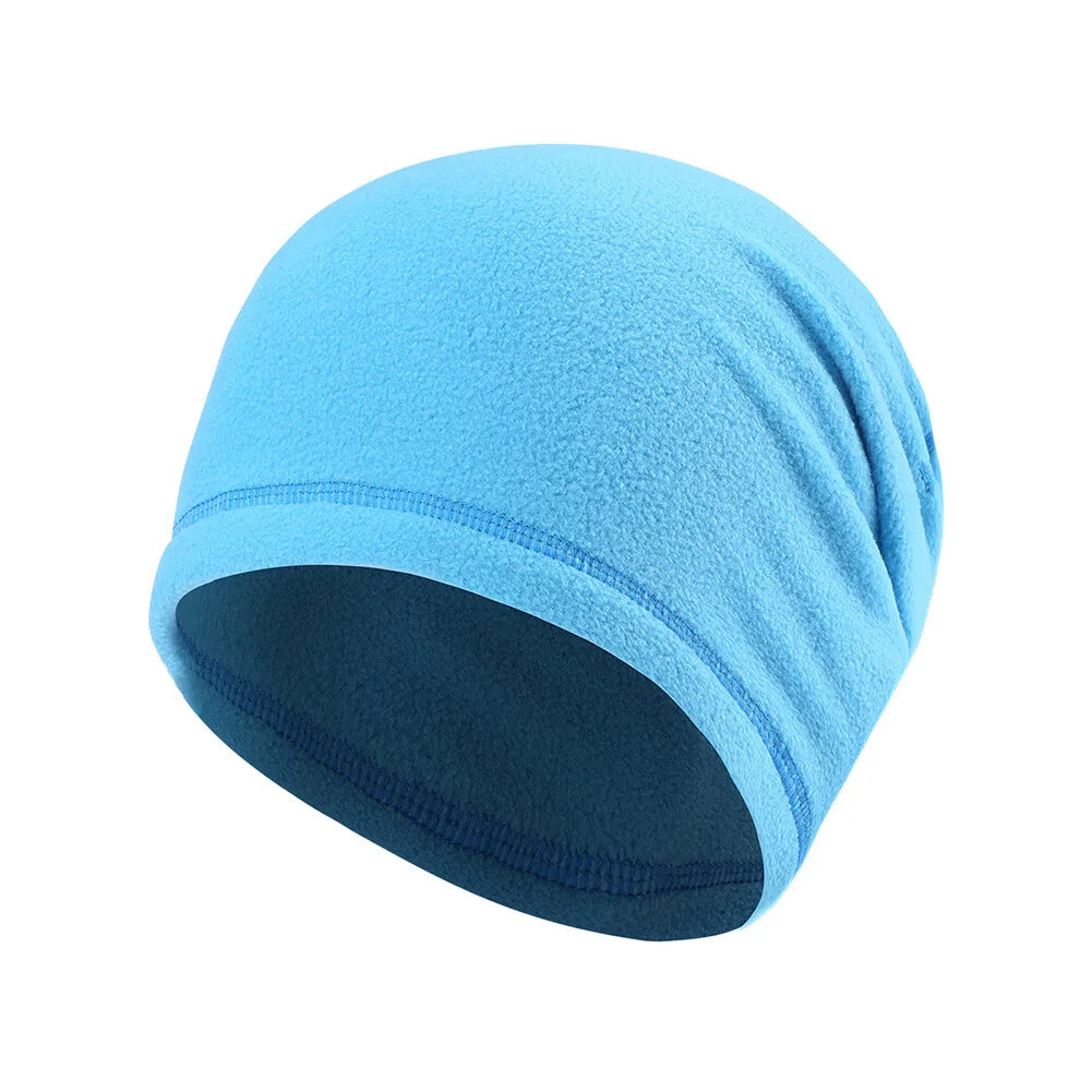 Unisex Winter Fleece Skull Cap Helmet Liner Ski Thermal Beanie Thick Windproof Watch Cap