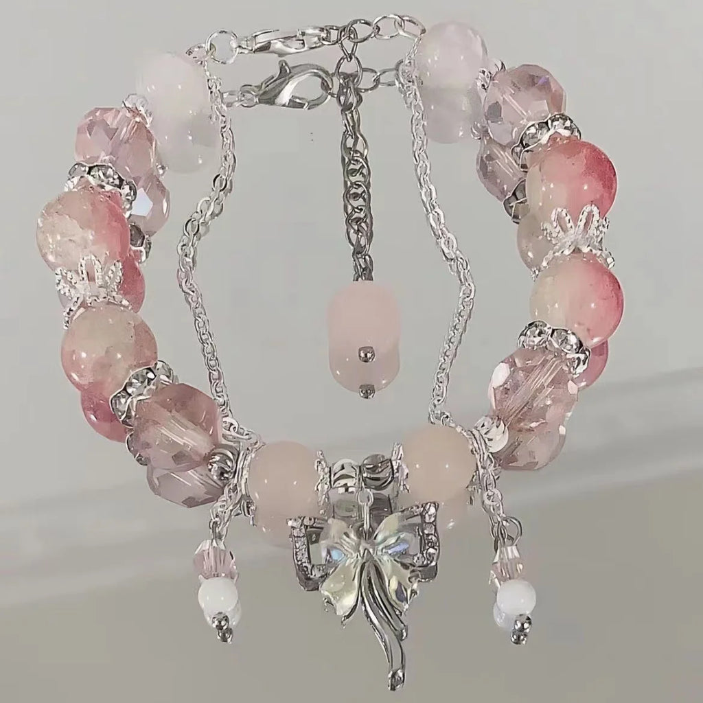 New Simple Crystal Bead Bracelet for Women and Girls