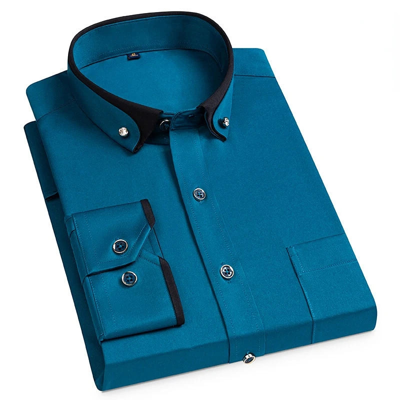 Men's Business Dress Shirts, Formal Button-Down also Anti-Wrinkle