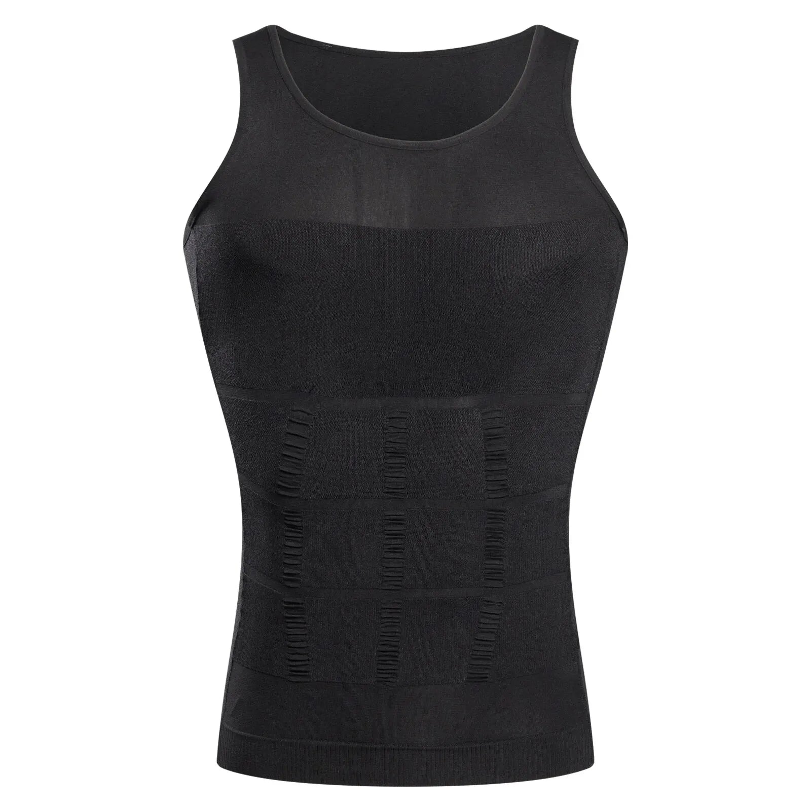 YBFDO Men's Body Slimming Compression Undershirt Tank Top, Belly Control Weight Loss Shapewear