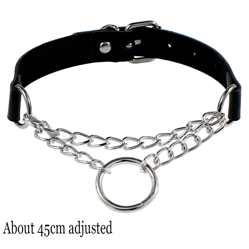 Woman Black Punk Choker Collar Necklace, Spike Chocker Gothic Cosplay Accessories