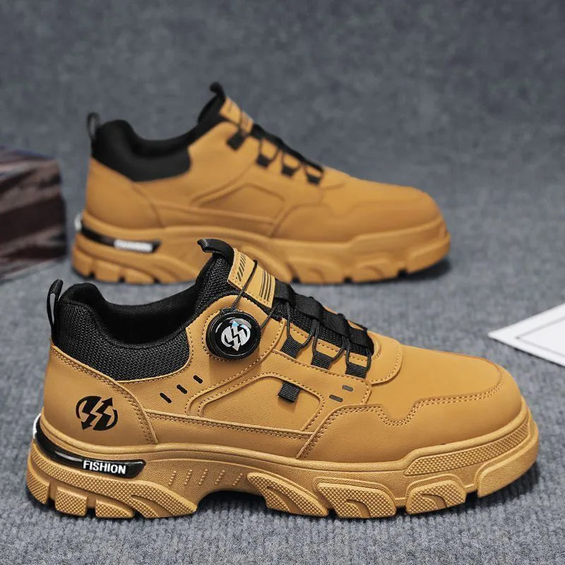 Summer Men's Casual Leather Sneakers Comfortable Soft Male Wark Board Shoes Platforms
