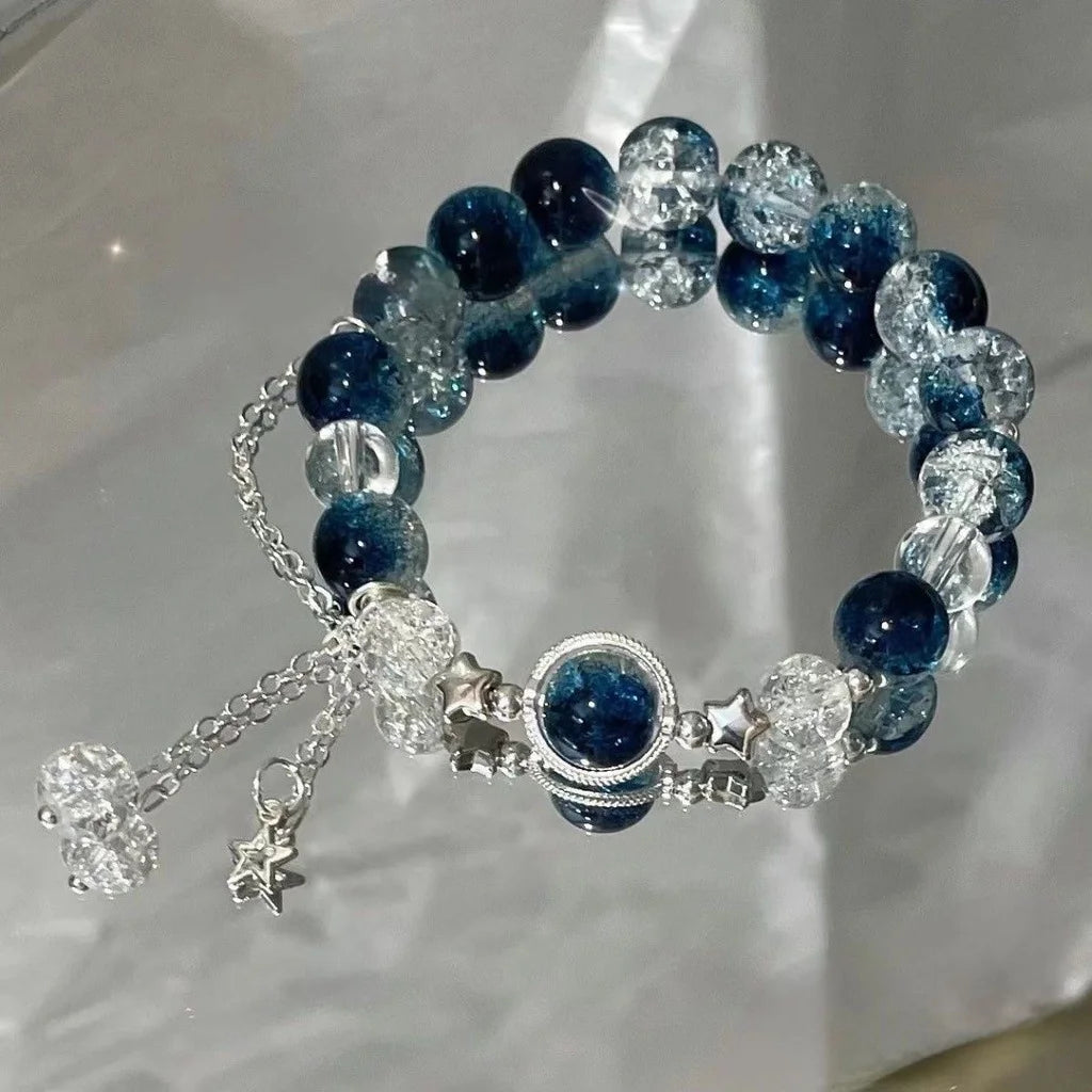 New Simple Crystal Bead Bracelet for Women and Girls