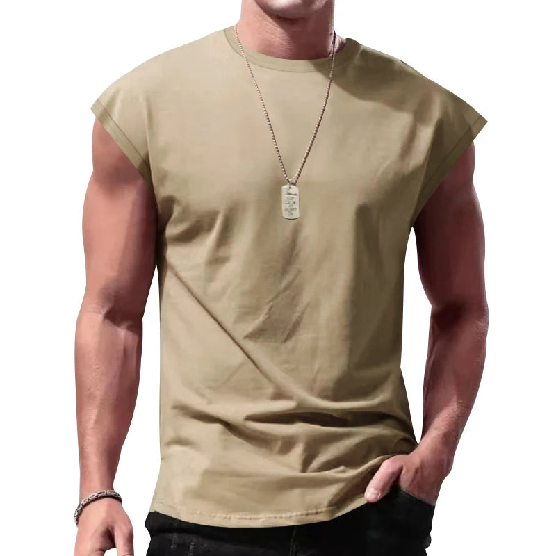 Independent Station 24 Cross-Border Men's New Sleeveless T-Shirt, Youth Casual