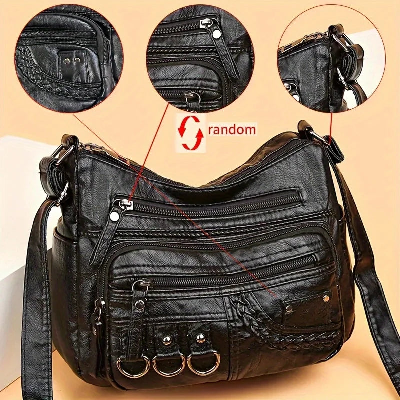 Women's Fashion Vintage PU Handbag & Purse,