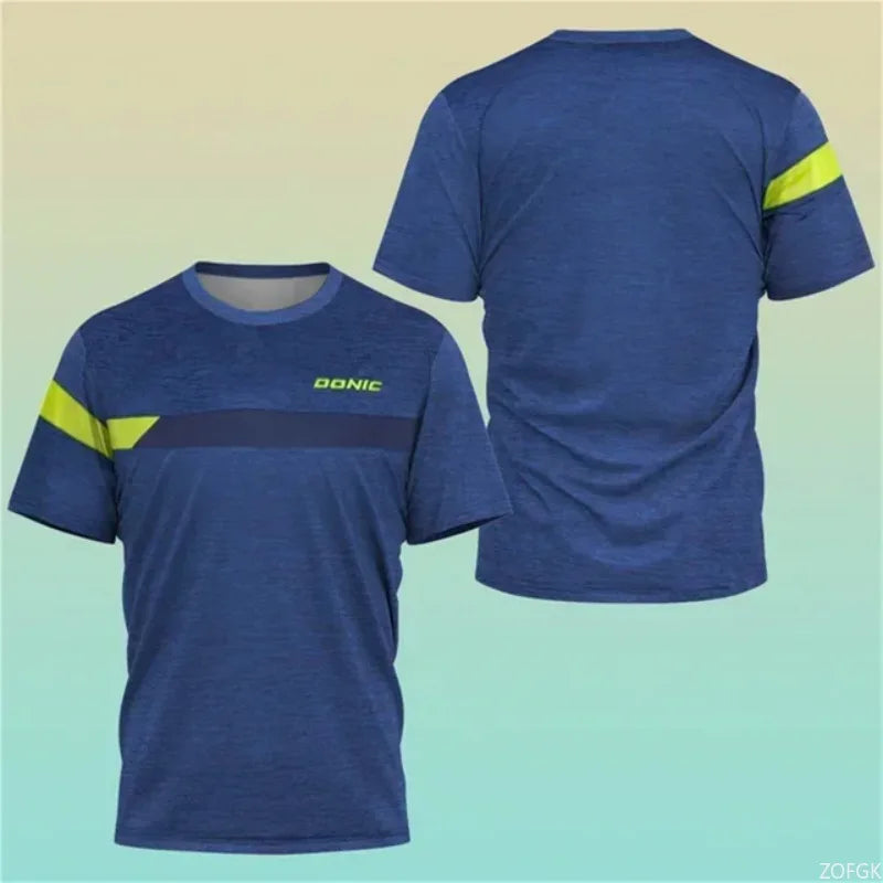 New Hot 3D Printing Boutique Table Tennis Shirt, Sweat Absorption Comfortable Top