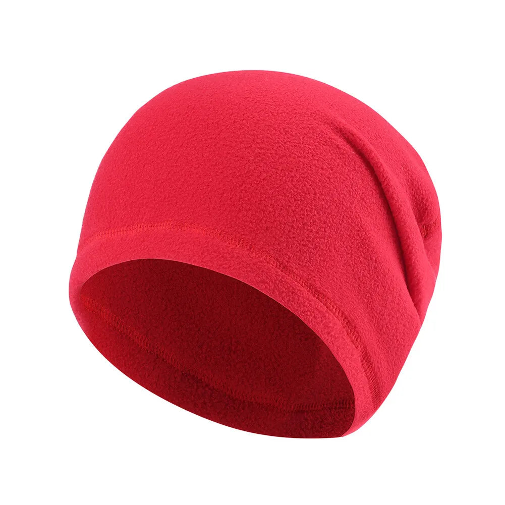 Unisex Winter Fleece Skull Cap Helmet Liner Ski Thermal Beanie Thick Windproof Watch Cap