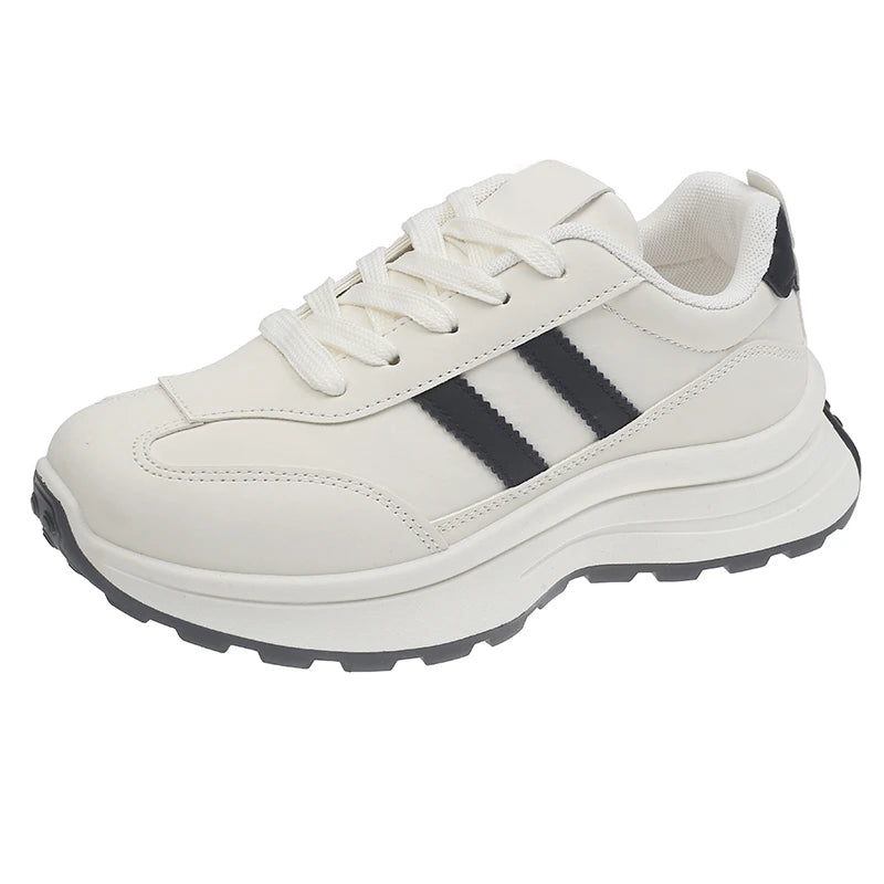 Summer Casual Patchwork Leather Sneakers