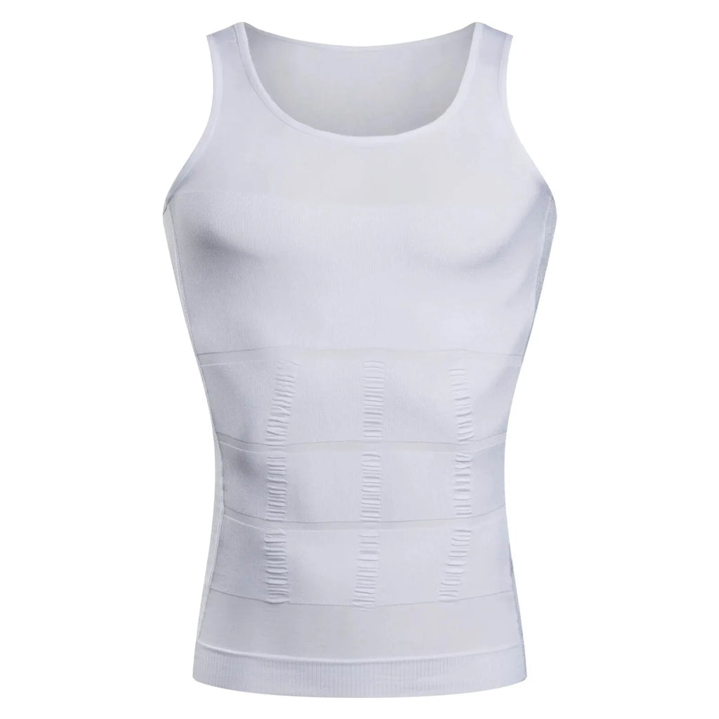 YBFDO Men's Body Slimming Compression Undershirt Tank Top, Belly Control Weight Loss Shapewear