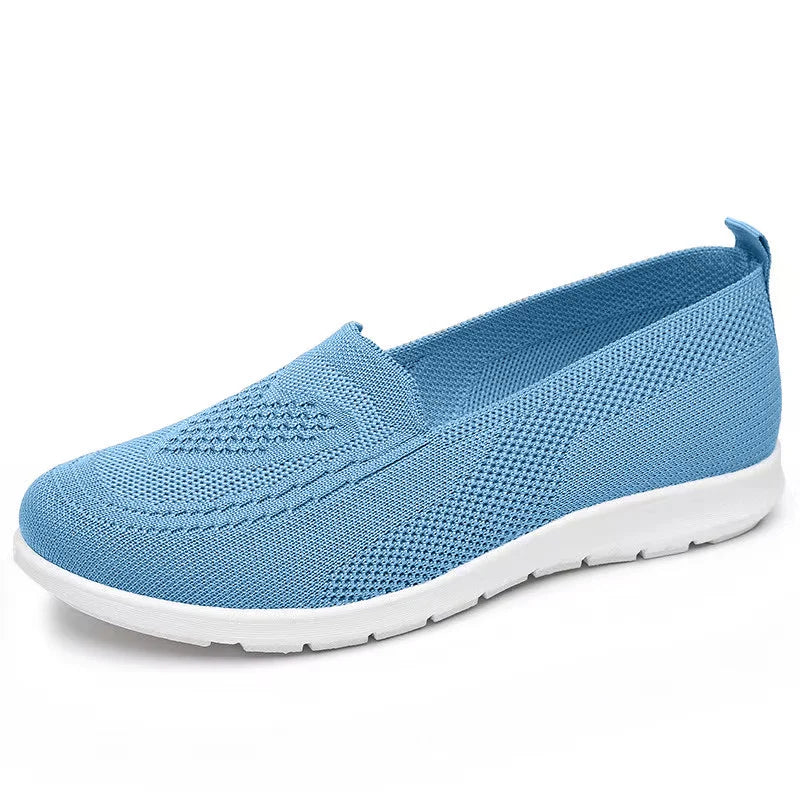 Comfortable casual women's shoes breathable fabric solid colors low-cut