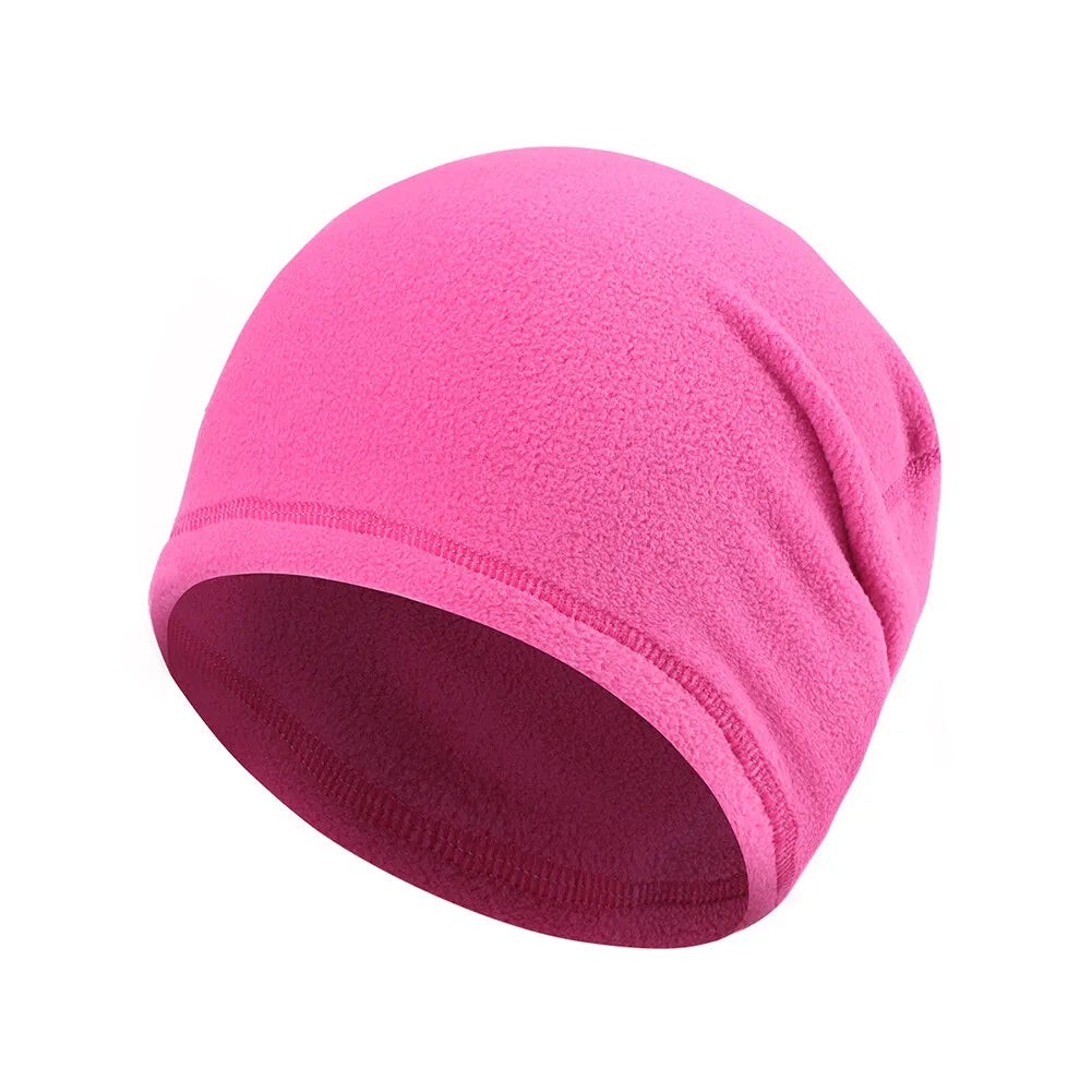 Unisex Winter Fleece Skull Cap Helmet Liner Ski Thermal Beanie Thick Windproof Watch Cap