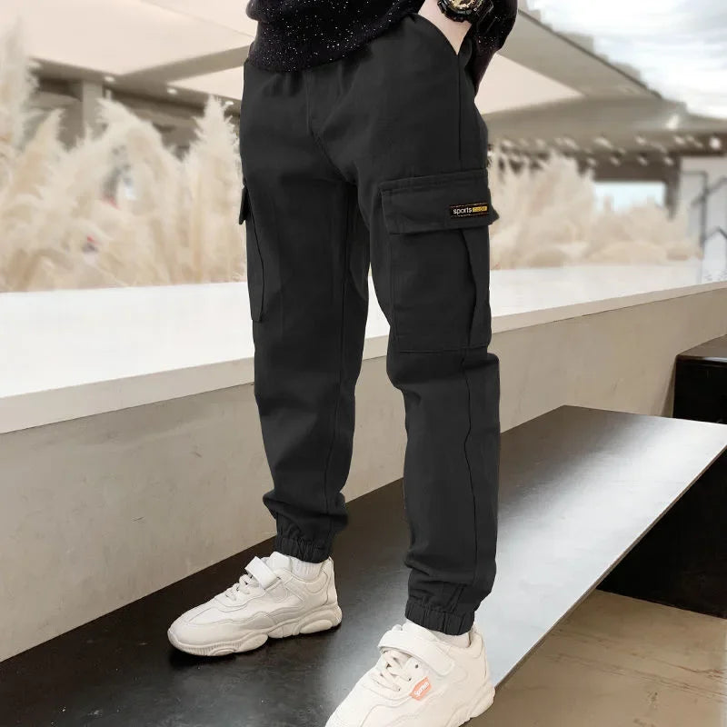 New Boys Pants Letter Casual Long Style Trousers, 3 Colors Sport Pants